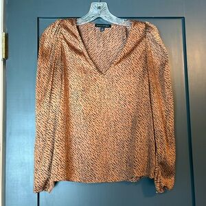 Banana Republic Printed V-Neck Long-Sleeve Blouse